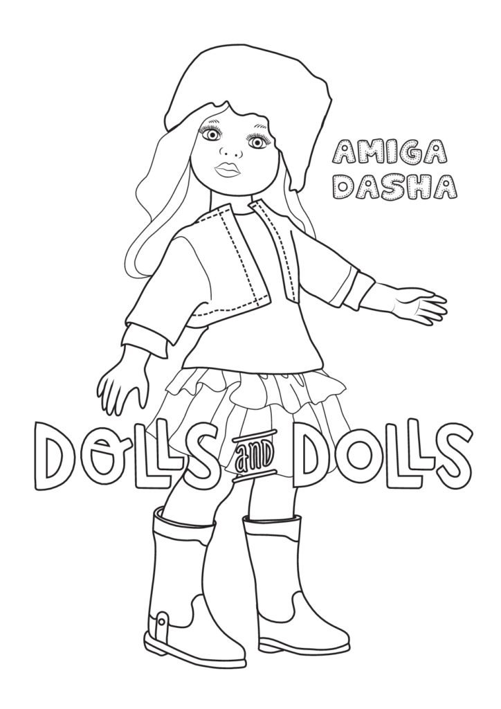 COLOREAR MUÑECAS COLOUR DOLLS DASHA DIBUJOS DE MUÑECAS PARA COLOREAR