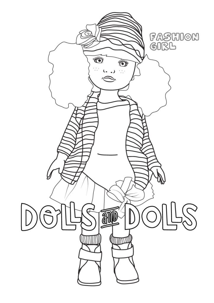 COLOREAR MUÑECAS COLOUR DOLLS FASHION GIRL DIBUJOS DE MUÑECAS PARA COLOREAR