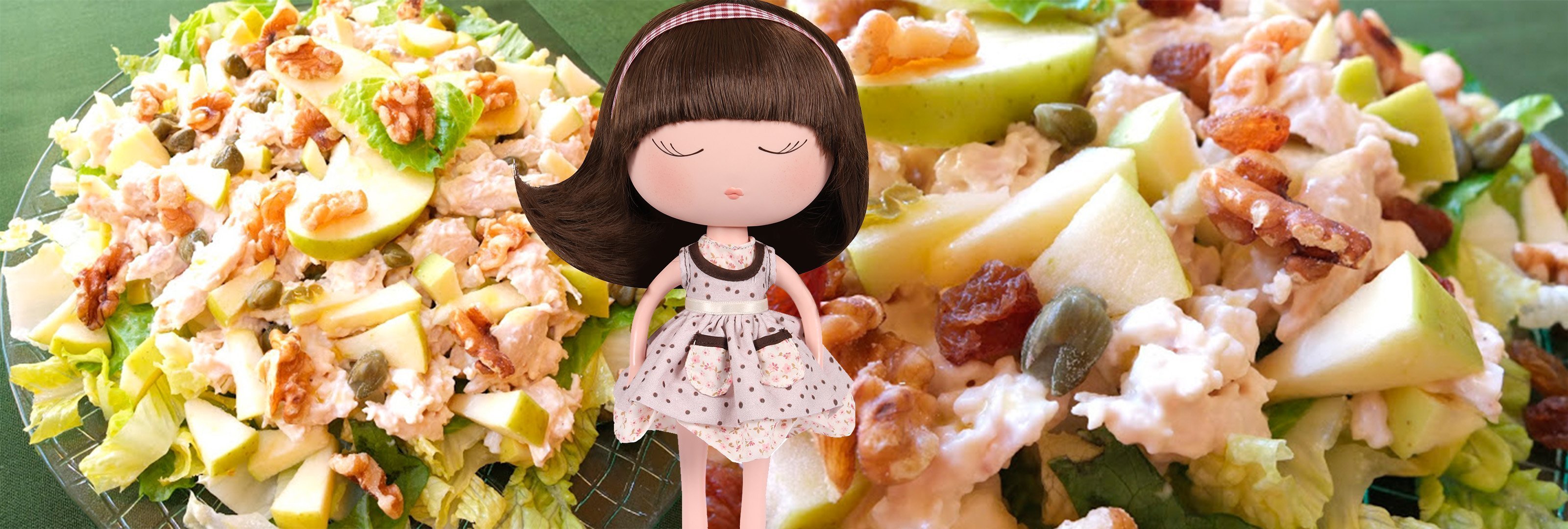 Ensalada de pollo y manzana Patchwork