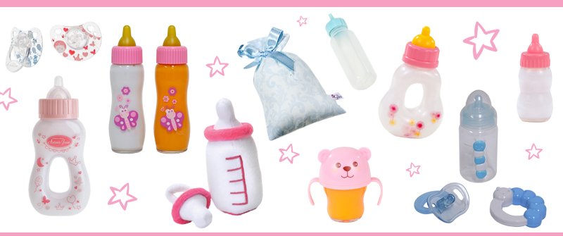 10 Accesorios para muñecas: Biberones y chupetes