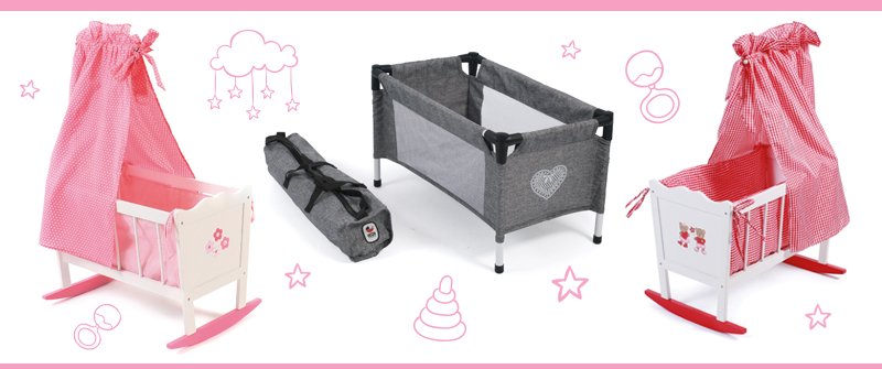 10 Accesorios para muñecas: Cuna o cuna/parque