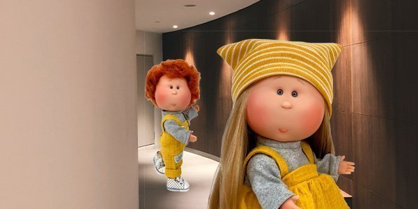 Mia and Mio running down the corridor - Mia Dolls